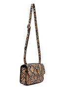 Woman Mink Long Strap Patterned Crossbody Bag | Derimod Woman Mink Long Strap Patterned Crossbody Bag | Derimod