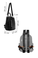 Women's Black Long Strap Printed Backpack | Derimod Women's Black Long Strap Printed Backpack | Derimod