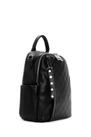 Women's Black Long Strap Printed Backpack | Derimod Women's Black Long Strap Printed Backpack | Derimod