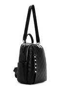Women's Black Long Strap Printed Backpack | Derimod Women's Black Long Strap Printed Backpack | Derimod
