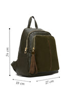 Women's Khaki Casual Backpack | Derimod Women's Khaki Casual Backpack | Derimod