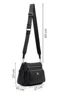 Women's Black Long Strap Crossbody Bag | Derimod Women's Black Long Strap Crossbody Bag | Derimod