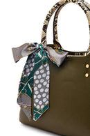 Women's Green Long Strapped Accessorized Shoulder Bag | Derimod Women's Green Long Strapped Accessorized Shoulder Bag | Derimod