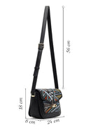 Women's Black Printed Crossbody Bag | Derimod Women's Black Printed Crossbody Bag | Derimod