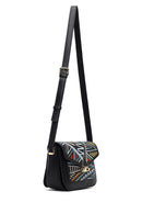 Women's Black Printed Crossbody Bag | Derimod Women's Black Printed Crossbody Bag | Derimod