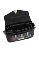 Women's Black Printed Crossbody Bag | Derimod Women's Black Printed Crossbody Bag | Derimod