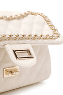 Women's Cream Long Strap Quilted Shoulder Bag | Derimod Women's Cream Long Strap Quilted Shoulder Bag | Derimod