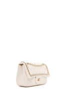 Women's Cream Long Strap Quilted Shoulder Bag | Derimod Women's Cream Long Strap Quilted Shoulder Bag | Derimod