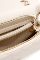 Women's Cream Long Strap Quilted Shoulder Bag | Derimod Women's Cream Long Strap Quilted Shoulder Bag | Derimod