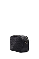 Women's Black Long Strapped Woven Crossbody Bag | Derimod Women's Black Long Strapped Woven Crossbody Bag | Derimod