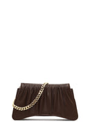 Women's Brown Chain Strap Classic Shoulder Bag | Derimod Women's Brown Chain Strap Classic Shoulder Bag | Derimod