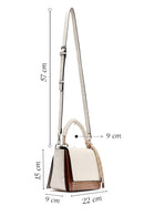 Woman Beige Long Strap Crocodile Patterned Crossbody Bag | Derimod Woman Beige Long Strap Crocodile Patterned Crossbody Bag | Derimod