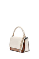 Woman Beige Long Strap Crocodile Patterned Crossbody Bag | Derimod Woman Beige Long Strap Crocodile Patterned Crossbody Bag | Derimod