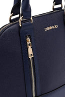 Woman Navy Blue Long Strap Classic Shoulder Bag | Derimod Woman Navy Blue Long Strap Classic Shoulder Bag | Derimod