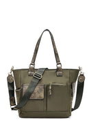 Woman Khaki Long Strap Fabric Shoulder Bag | Derimod Woman Khaki Long Strap Fabric Shoulder Bag | Derimod