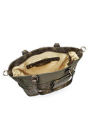 Woman Khaki Long Strap Fabric Shoulder Bag | Derimod Woman Khaki Long Strap Fabric Shoulder Bag | Derimod