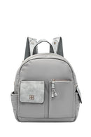 Woman Gray Fabric Backpack | Derimod Woman Gray Fabric Backpack | Derimod