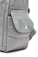 Woman Gray Fabric Backpack | Derimod Woman Gray Fabric Backpack | Derimod