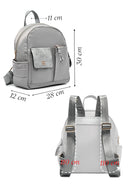 Woman Gray Fabric Backpack | Derimod Woman Gray Fabric Backpack | Derimod