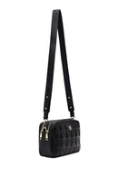 Women's Black Long Strapped Printed Crossbody Bag | Derimod Women's Black Long Strapped Printed Crossbody Bag | Derimod