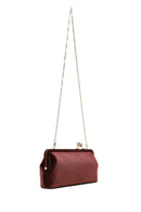 Women's Brown Long Strap Velvet Clutch Bag | Derimod Women's Brown Long Strap Velvet Clutch Bag | Derimod