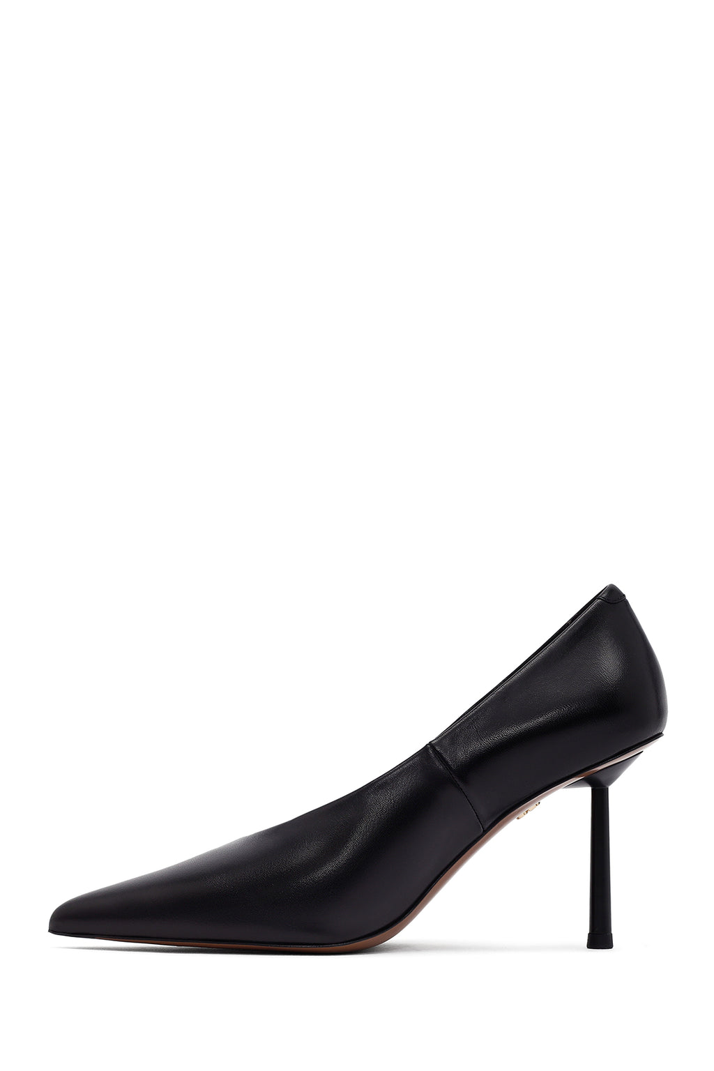 Kadın Siyah İnce Topuklu Deri Stiletto
