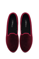 Women's Burgundy Fabric Loafer | Derimod Women's Burgundy Fabric Loafer | Derimod
