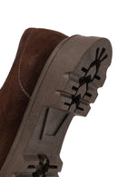 Women's Brown Lace-Up Suede Leather Masculine Shoe | Derimod Women's Brown Lace-Up Suede Leather Masculine Shoe | Derimod