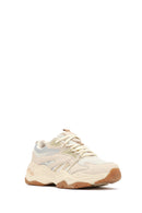 Women's Beige Lace-Up Thick-Soled Sneaker | Derimod Women's Beige Lace-Up Thick-Soled Sneaker | Derimod