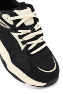 Women's Black Lace-Up Thick-Soled Sneaker | Derimod Women's Black Lace-Up Thick-Soled Sneaker | Derimod