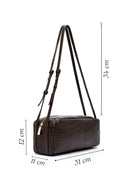 Women's Brown Crocodile Patterned Shoulder Bag | Derimod Women's Brown Crocodile Patterned Shoulder Bag | Derimod