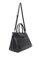 Women's Black Long Strap Classic Leather Handbag | Derimod Women's Black Long Strap Classic Leather Handbag | Derimod