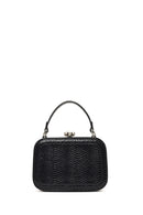 Women's Black Long Strapped Bejeweled Mini Crossbody Bag | Derimod Women's Black Long Strapped Bejeweled Mini Crossbody Bag | Derimod