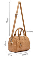Women's Brown Long Strap Printed Handbag | Derimod Women's Brown Long Strap Printed Handbag | Derimod