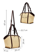 Women's Beige Long Strap Straw Shoulder Bag | Derimod Women's Beige Long Strap Straw Shoulder Bag | Derimod