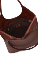Women's Brown Accessory Detailed Shoulder Bag | Derimod Women's Brown Accessory Detailed Shoulder Bag | Derimod