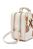 Women's Cream Printed Long Strap Crossbody Bag | Derimod Women's Cream Printed Long Strap Crossbody Bag | Derimod