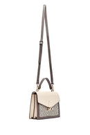 Women's Cream Long Strap Patterned Handbag | Derimod Women's Cream Long Strap Patterned Handbag | Derimod