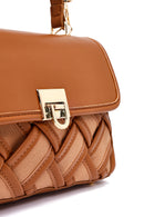 Women's Brown Long Strap Patterned Handbag | Derimod Women's Brown Long Strap Patterned Handbag | Derimod