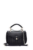 Women's Black Long Strap Quilted Crossbody Bag | Derimod Women's Black Long Strap Quilted Crossbody Bag | Derimod