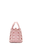 Woman Pink Long Strap Knitted Shoulder Bag | Derimod Woman Pink Long Strap Knitted Shoulder Bag | Derimod