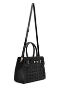 Women's Black Long Strap Knitted Classic Shoulder Bag | Derimod Women's Black Long Strap Knitted Classic Shoulder Bag | Derimod