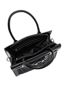 Women's Black Long Strap Knitted Classic Shoulder Bag | Derimod Women's Black Long Strap Knitted Classic Shoulder Bag | Derimod