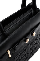 Women's Black Long Strap Knitted Classic Shoulder Bag | Derimod Women's Black Long Strap Knitted Classic Shoulder Bag | Derimod