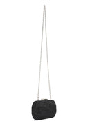 Women's Black Long Chain Strap Stone Mini Box Evening Bag | Derimod Women's Black Long Chain Strap Stone Mini Box Evening Bag | Derimod