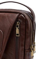 Men's Brown Mini Crossbody Bag | Derimod Men's Brown Mini Crossbody Bag | Derimod