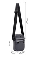 Men's Gray Mini Fabric Messenger Bag | Derimod Men's Gray Mini Fabric Messenger Bag | Derimod