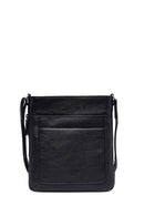 Men's Black Long Suspender Leather Messenger Bag | Derimod Men's Black Long Suspender Leather Messenger Bag | Derimod