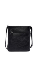 Men's Black Long Suspender Leather Messenger Bag | Derimod Men's Black Long Suspender Leather Messenger Bag | Derimod