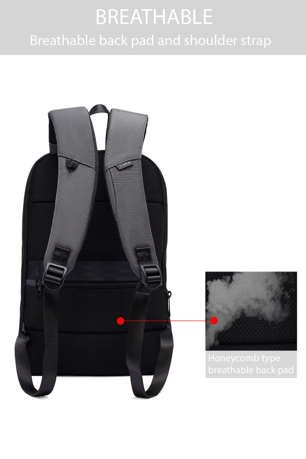 D-Pack Unisex Gri Sırt Çantası